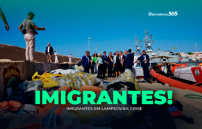 Imigrantes em Lampedusa: crise