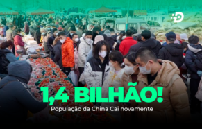 População da China Cai novamente